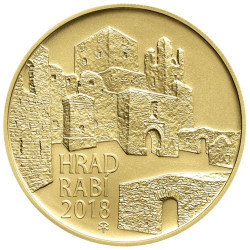 Zlatá minca 5000 Kč 1/2 Oz Hrad Rabí 2018 Standart
