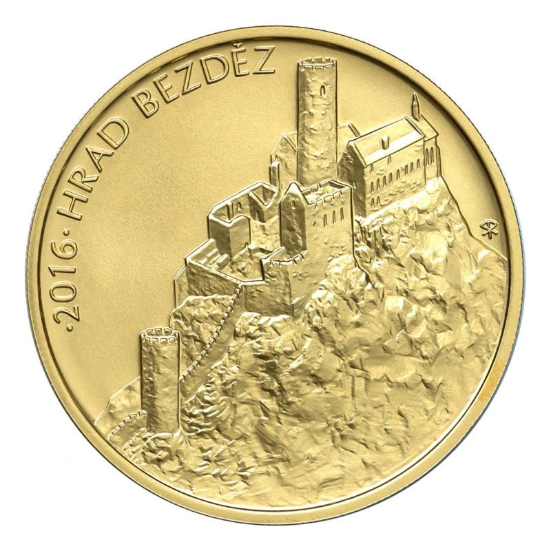 Zlatá minca 5000Kč 1/2 Oz Hrad Bezděz 2016 Standart