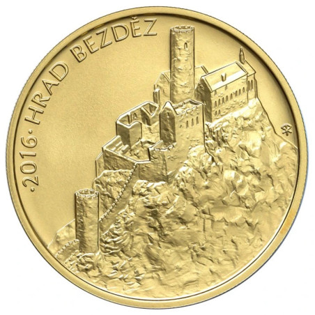 Zlatá minca 5000Kč 1/2 Oz Hrad Bezděz 2016 Standart