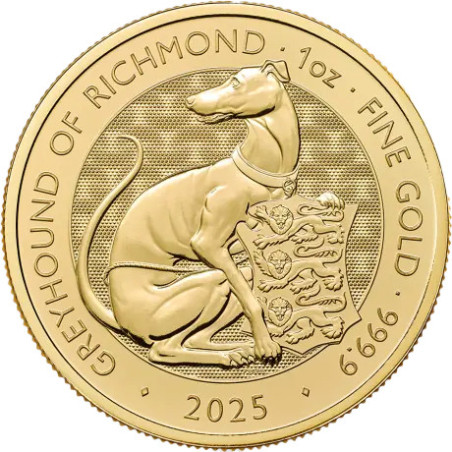 Zlatá minca 1 Oz The Tudor Beasts Greyhound of Richmond 2025