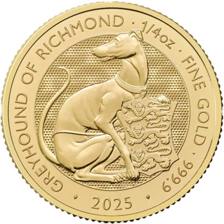Zlatá minca 1/4 Oz The Tudor Beasts Greyhound of Richmond 2025
