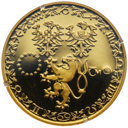 Zlatá minca 3,49 g Dukát na narodenie dieťaťa 2006 Proof