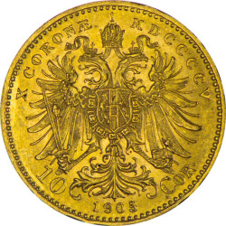 Zlatá minca 3,38 g 10 Korún...