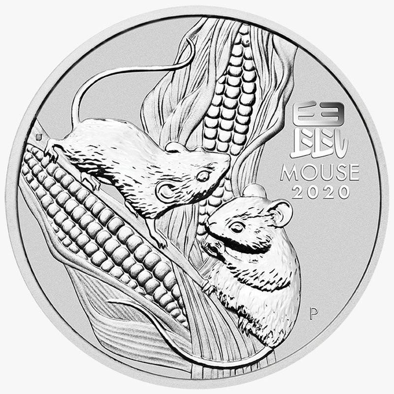 Strieborná minca 1 Oz Lunar Series III Year of the Mouse 2020