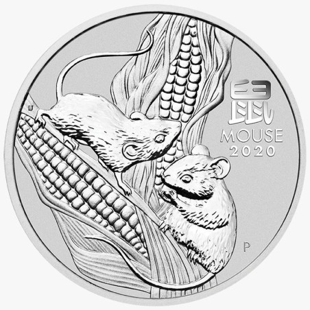 Strieborná minca 1 Oz Lunar Series III Year of the Mouse 2020