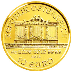 Zlatá minca 1/10 Oz Wiener Philharmoniker rôzne roky