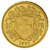 Zlatá minca 20 Frank Helvetia Vreneli rôzne roky (1883-1949)