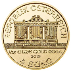 Zlatá minca 1/25 Oz Wiener Philharmoniker rôzne roky
