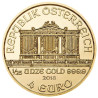Zlatá minca 1/25 Oz Wiener Philharmoniker rôzne roky