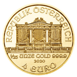 Zlatá minca 1/25 Oz Wiener Philharmoniker rôzne roky