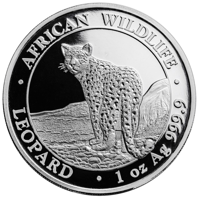 Strieborná minca 1 Oz African Wildlife Leopard 2018