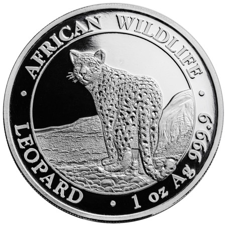 Strieborná minca 1 Oz African Wildlife Leopard 2018