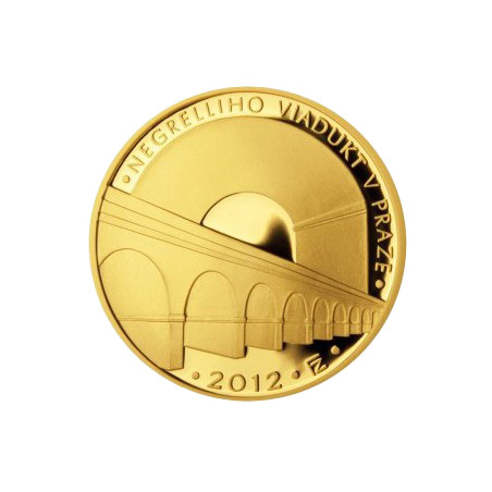 Zlatá minca 1/2 Oz Negrelliho viadukt v Prahe 2012 Proof