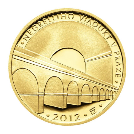 Zlatá minca 1/2 Oz Negrelliho viadukt v Prahe 2012