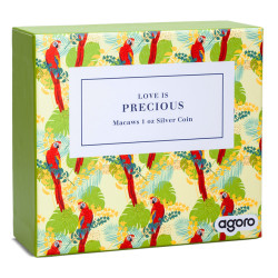 Strieborná minca 1 Oz Love is precious Macaws 2025
