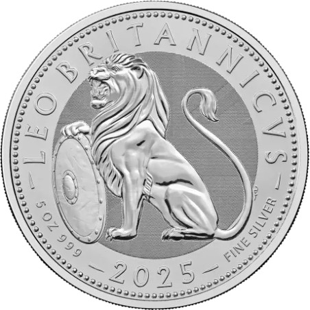 Stříbrná mince 5 Oz The British Lion 2025