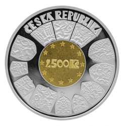 Bimetalová minca 2500 Kč Vstup Českej republiky do Európskej únie 2004 proof
