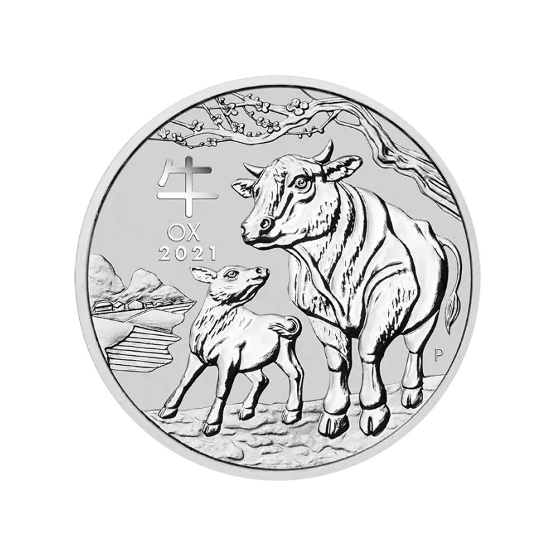 Strieborná minca 1/2 Oz Lunar Series III Year of the Ox 2021