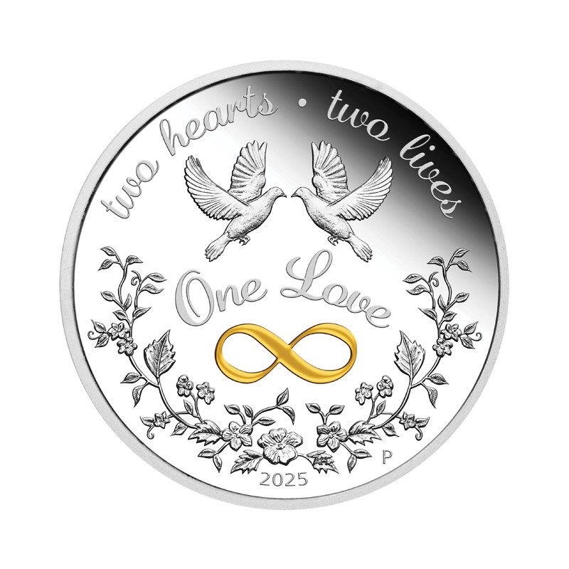 Strieborná minca 1 Oz One Love 2025 Proof