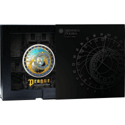 Strieborná minca 1 Oz Prague City Hall Clocks - Staromestský orloj 2025 Proof