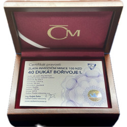 Zlatá minca 40 Dukát Bořivoje I. 2013 Standard