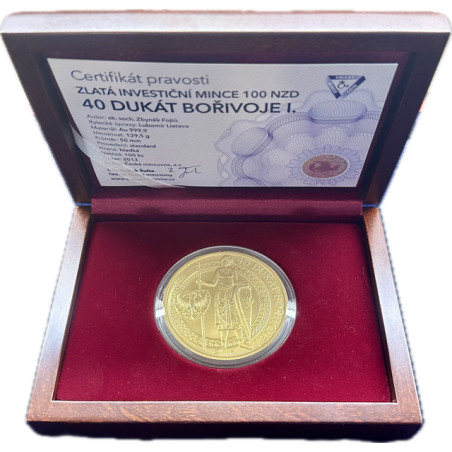 Zlatá minca 40 Dukát Bořivoje I. 2013 Standard