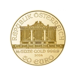 Zlatá minca 1/2 Oz Wiener Philharmoniker rôzne roky