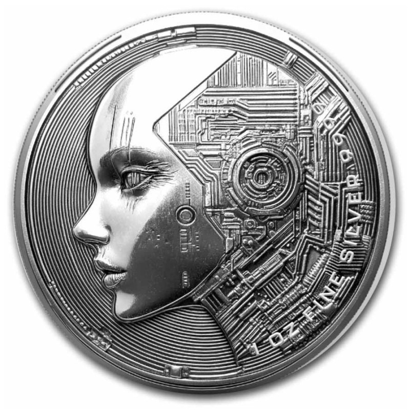 Strieborná minca 1 Oz AI Coin - Artificial Intelligence 2025