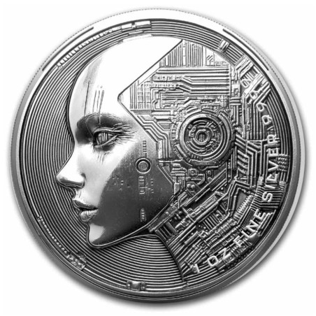 Strieborná minca 1 Oz AI Coin - Artificial Intelligence 2025