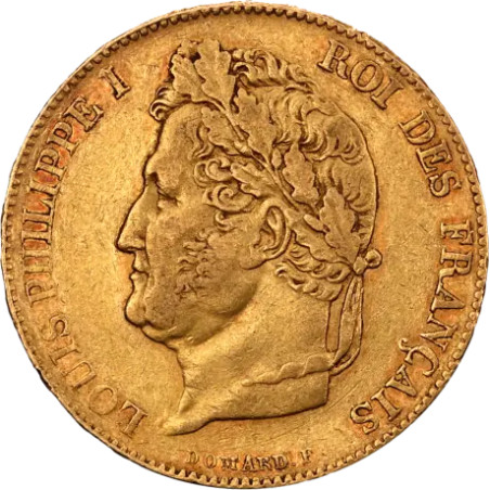 Zlatá minca 20 Frank Francúzsko Louis Philippe I. rôzne roky (1830-1848)