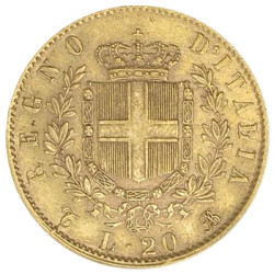 Zlatá minca 20 Lira Taliansko Vittorio Emanuele II. rôzne roky (1800-1927)