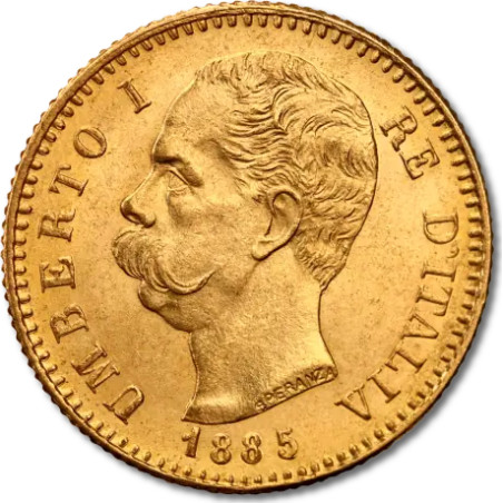 Zlatá minca 20 Lira Taliansko Umberto I rôzne roky (1879-1897)