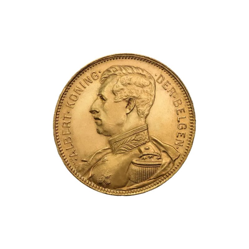 Zlatá minca 20 Frank Belgicko Albert I rôzne roky (1909-1934)