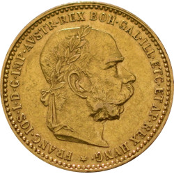 Zlatá minca 10 Korún Františka Jozefa I. rôzne roky (1892-1911)