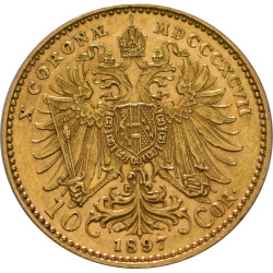 Zlatá minca 10 Korún Františka Jozefa I. rôzne roky (1892-1911)