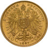 Zlatá minca 10 Korún Františka Jozefa I. rôzne roky (1892-1911)
