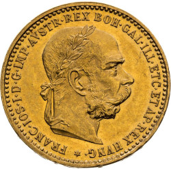 Zlatá minca 10 Korún Františka Jozefa I. rôzne roky (1892-1911)