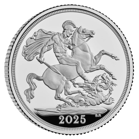 Strieborná minca 7,99 g The Royal Mint Sovereign 2025 Proof