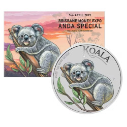 Strieborná minca 1 Oz Australian Koala ANDA Money Expo 2025