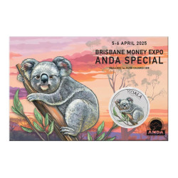 Strieborná minca 1 Oz Australian Koala ANDA Money Expo 2025