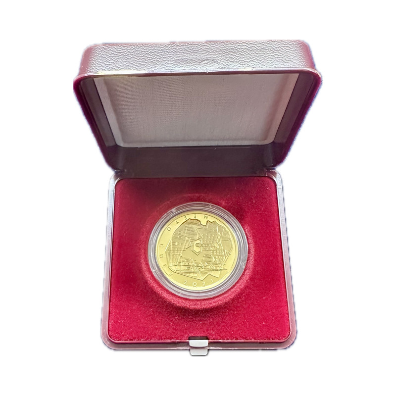 Zlatá minca 1/2 Oz 5000 Kč Mestská pamiatková rezervácia Cheb 2021 Proof