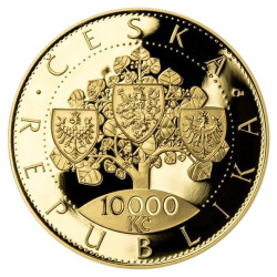 Zlatá minca 1 Oz 10 000 Kč 100. výročie vzniku Československa 2018 Proof