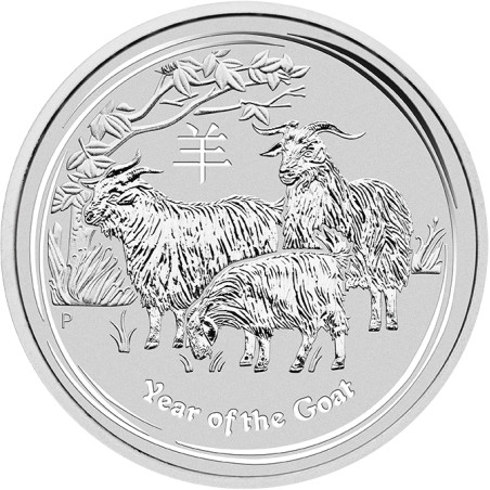 Strieborná minca 10 Oz Lunar Series II Year of the Goat 2015