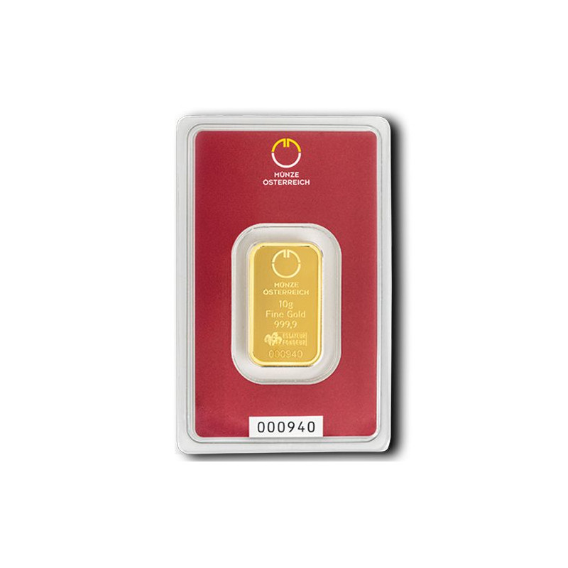 Zlatý zliatok 10 g Münze Österreich