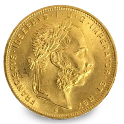 Zlatá minca 20 Frank 8 Zlatník Franz Jozef I. 1892