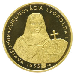 Zlatá minca 9,5 g Korunovácia Leopolda I. 2005 Proof