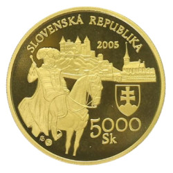 Zlatá minca 9,5 g Korunovácia Leopolda I. 2005 Proof