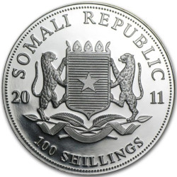 Strieborná minca 1 Oz African Wildlife Elephant 2011