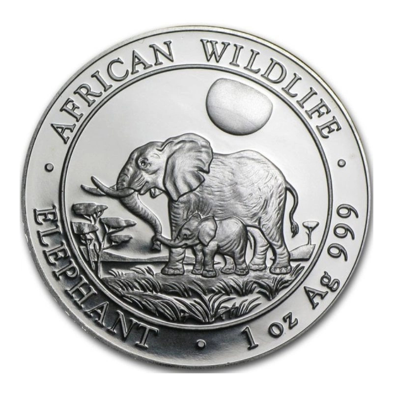 Strieborná minca 1 Oz African Wildlife Elephant 2011