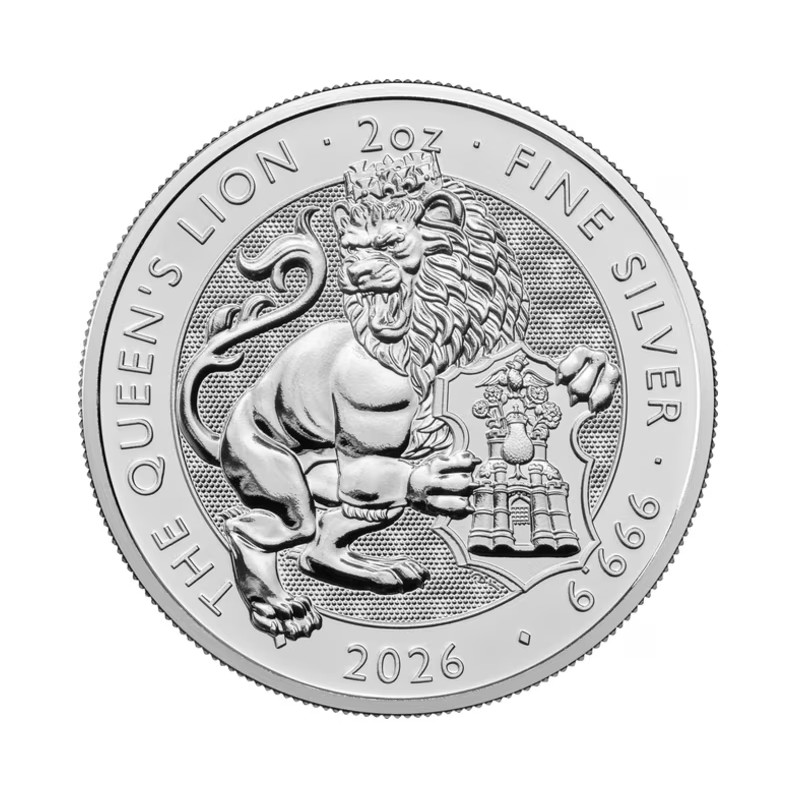 Strieborná minca 2 Oz The Tudor Beasts Queens Lion 2026